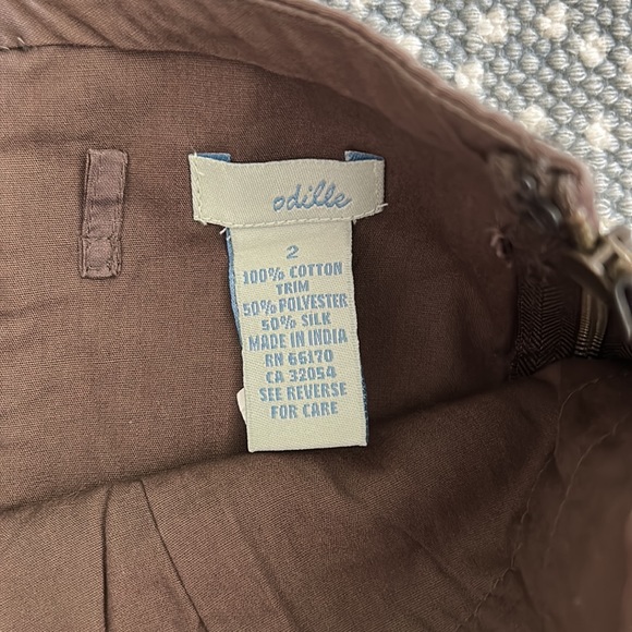 Anthropologie Strapless with Gold Sash tie. Beautiful Size 2 - Picture 3 of 9